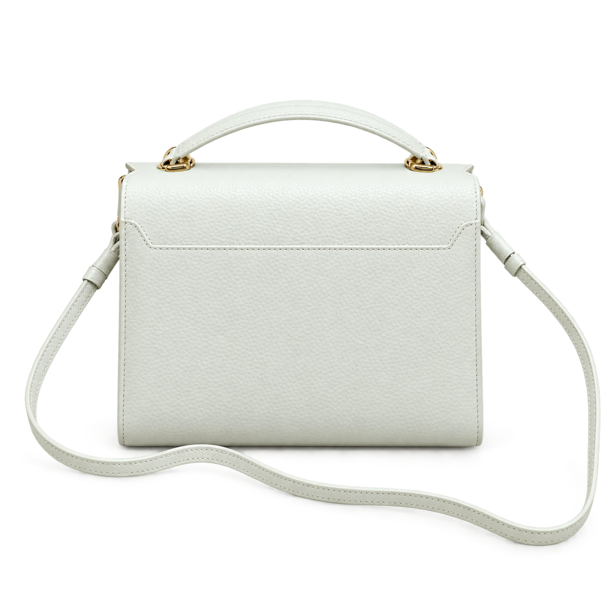 YSL Cassandra Mini Bag – White Smooth Leather