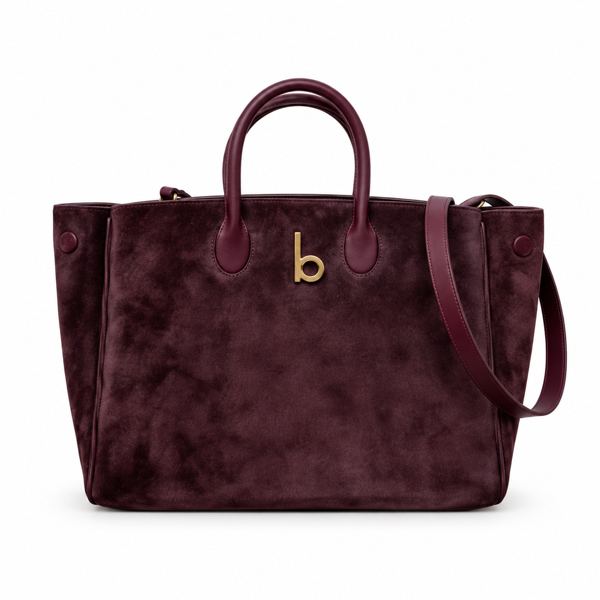 Burberry Burgundy Tote with Shoulder Strap