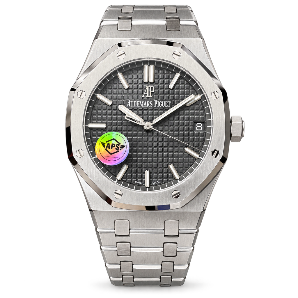 Audemars Piguet Royal Oak Automatic Date Stainless Steel Grey Dial Bracelet