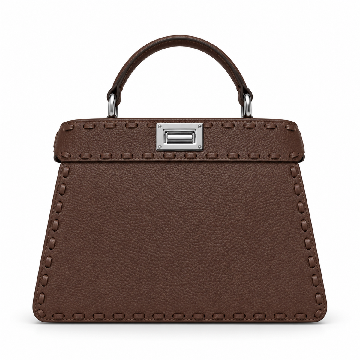 Fendi FF Logo Leather Mini Crossbody Bag 20cm