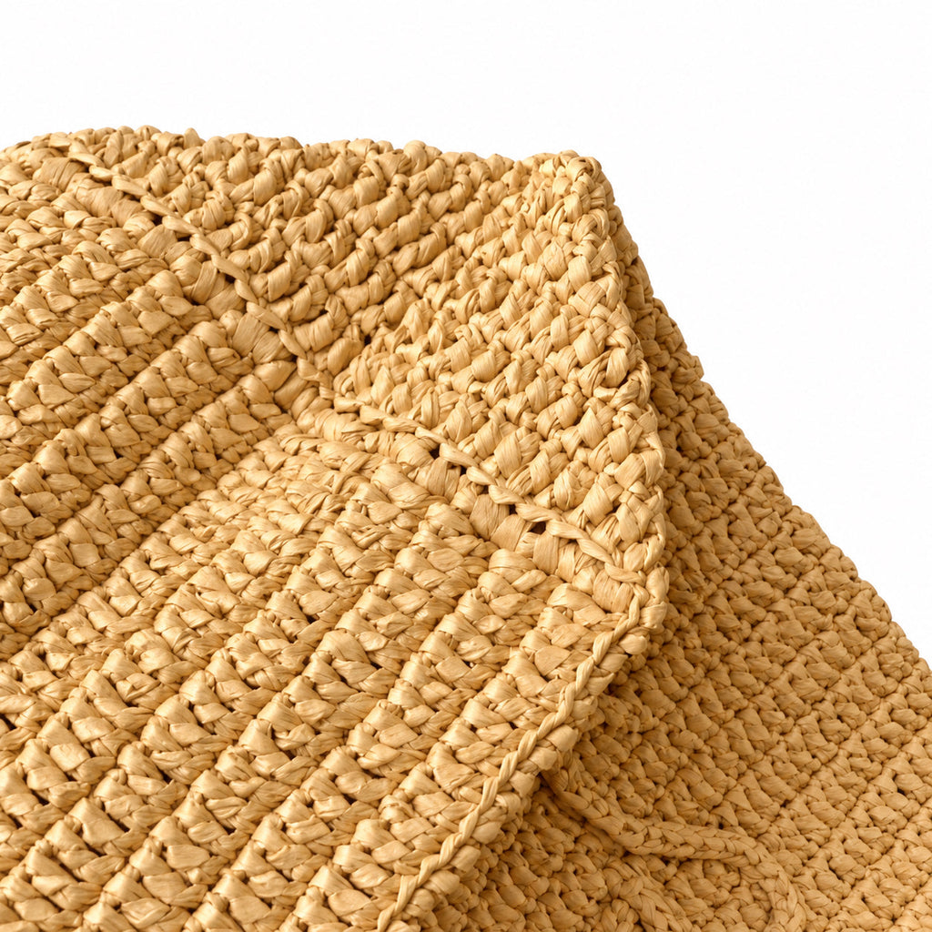 YSL Saint Laurent Raffia Tote Bag in Natural Beige