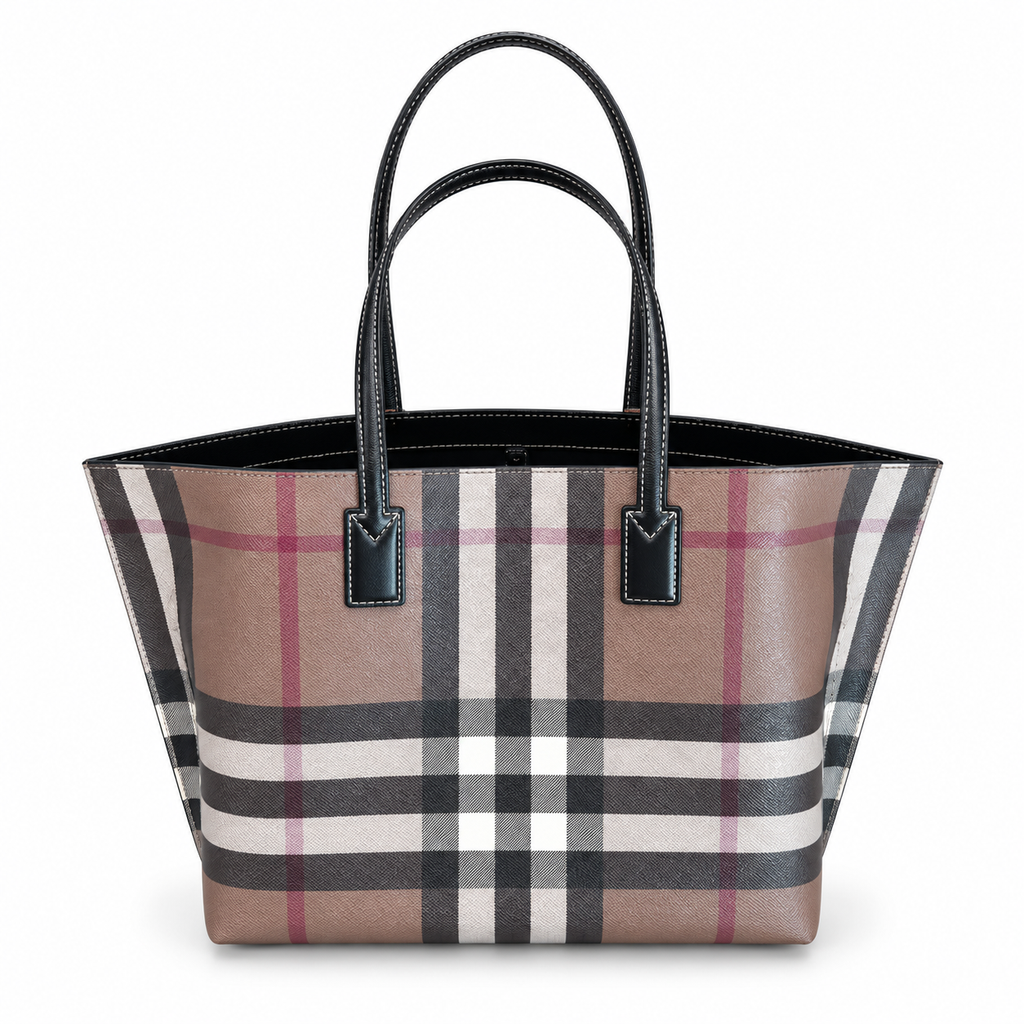 Burberry Check Tote with Dual Handles