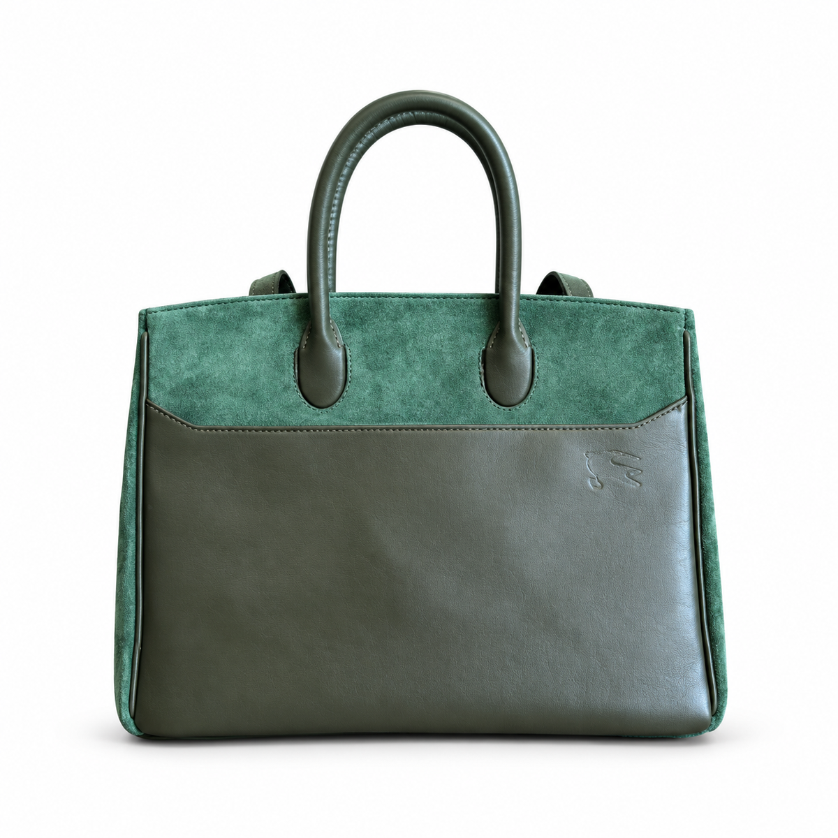 Burberry Green Textured Tote Bag