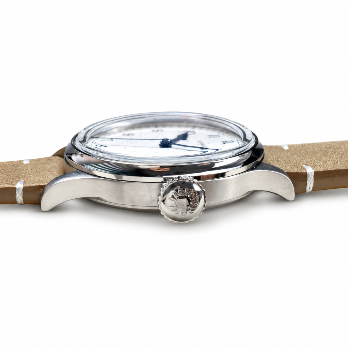 Longines Heritage Military Watch – Swiss Automatic, Ivory Speckled Dial & Sand Leather Strap