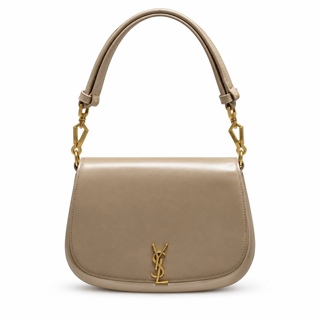 Saint Laurent Voltaire Shoulder Bag in Dark Beige Taupe