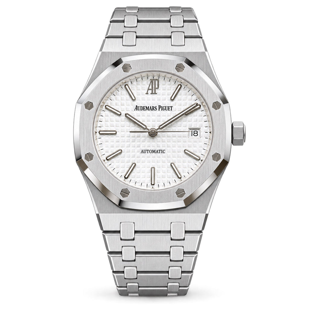 Audemars Piguet Royal Oak Automatic Date Steel White Dial