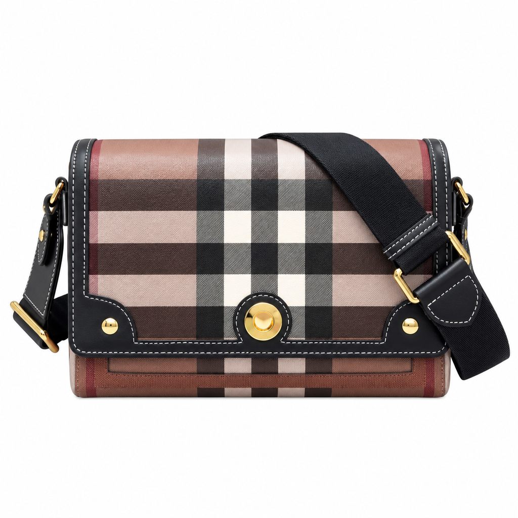 Burberry Check Flap Crossbody Bag