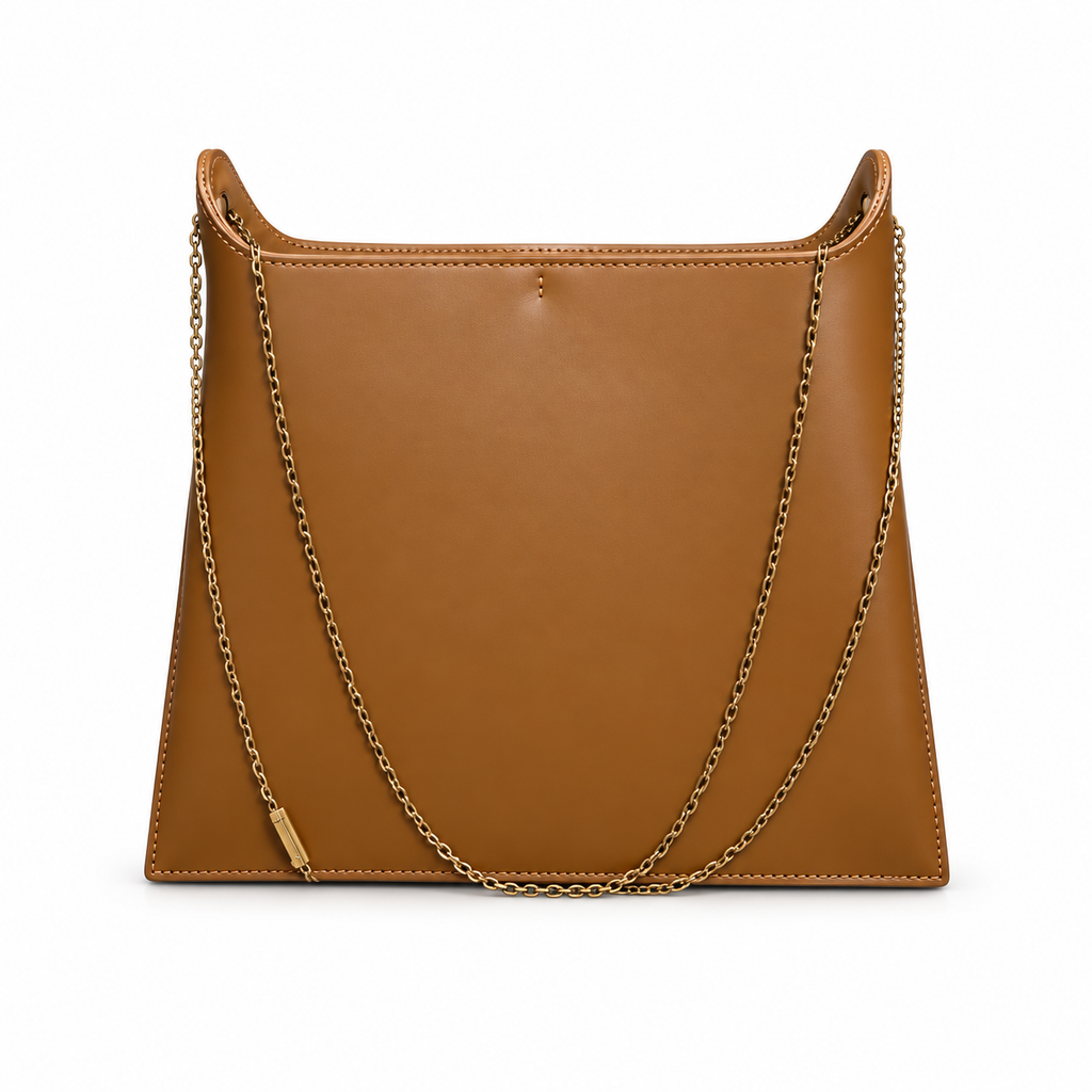 YSL Saint Laurent Suzanne Chain Tote in Tan Smooth Leather