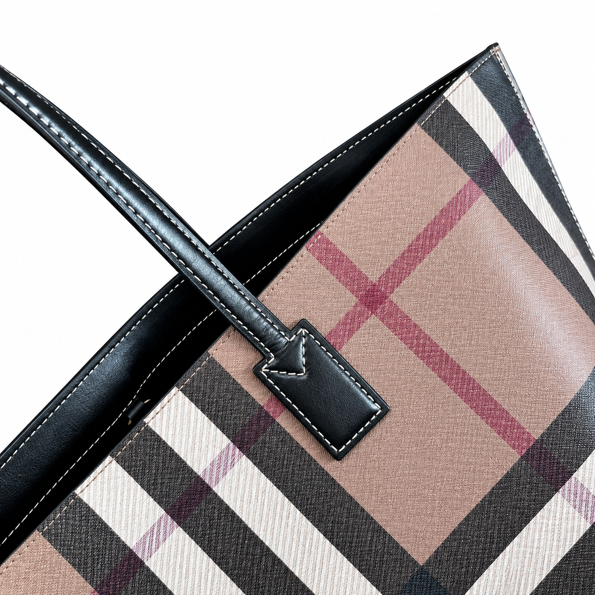 Burberry Check Tote with Dual Handles