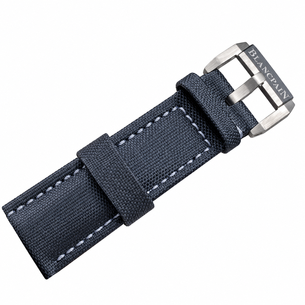 Blancpain Fifty Fathoms Bathyscaphe All-Black Ceramic Bezel Grey Fabric Diver Watch