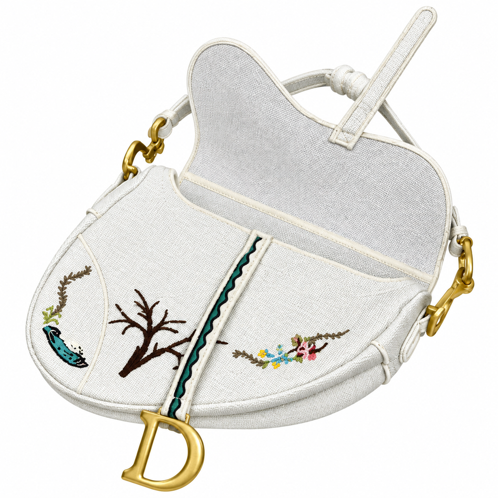 Dior Quilted Cannage Flap Shoulder Bag with Adjustable Strap