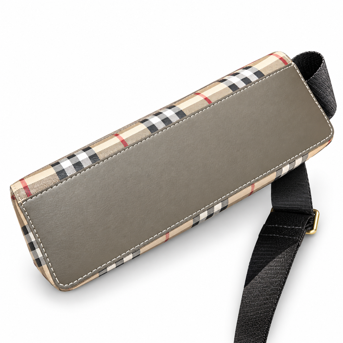 Burberry Beige Check Flap Crossbody Bag
