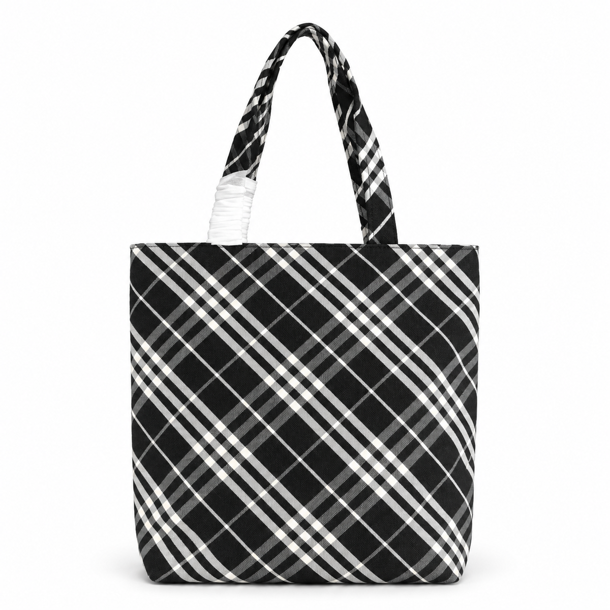 Burberry Monochrome Check Shoulder Tote