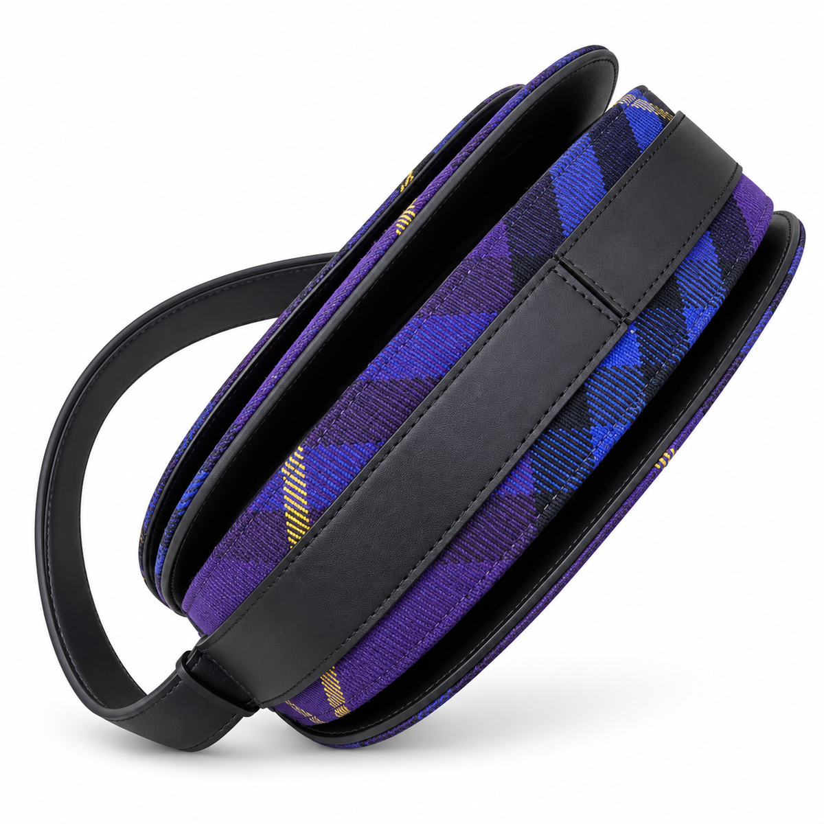 Burberry Purple Check Saddle Bag