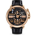 Jacob & Co. Godfather Minute Repeater Rose Gold Skeleton Black Leather Watch