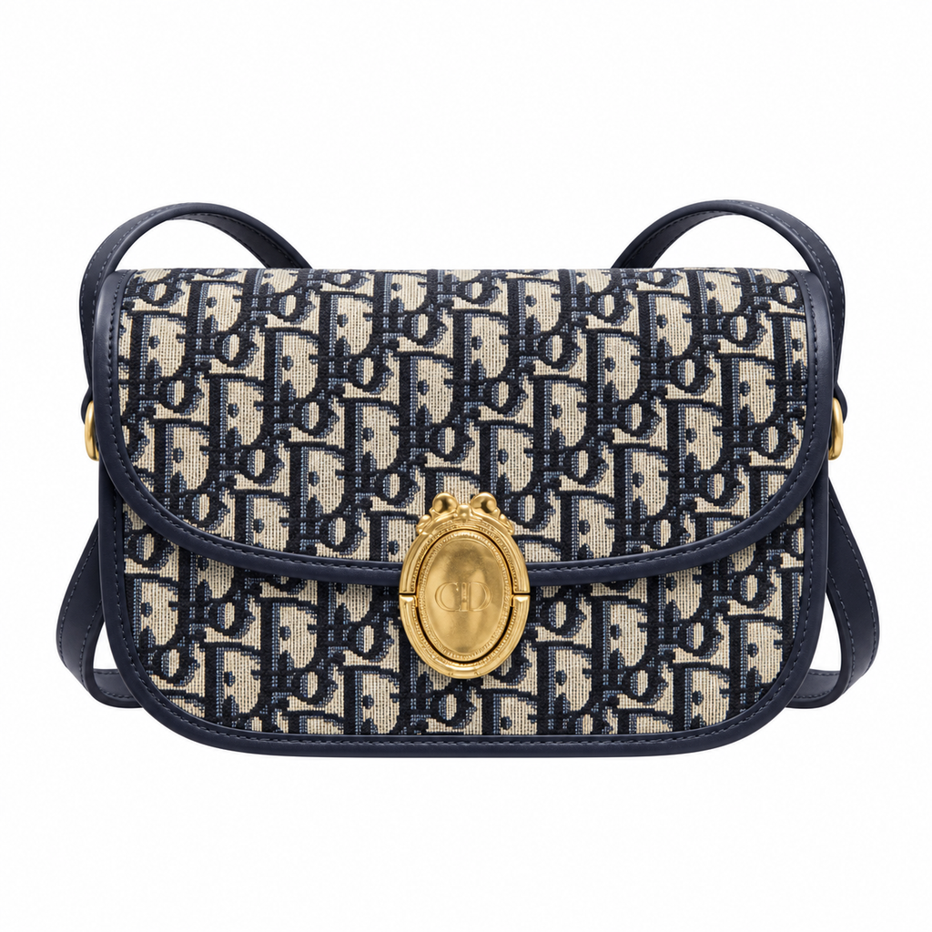 Dior Quilted Cannage Flap Shoulder Bag with Adjustable Strap