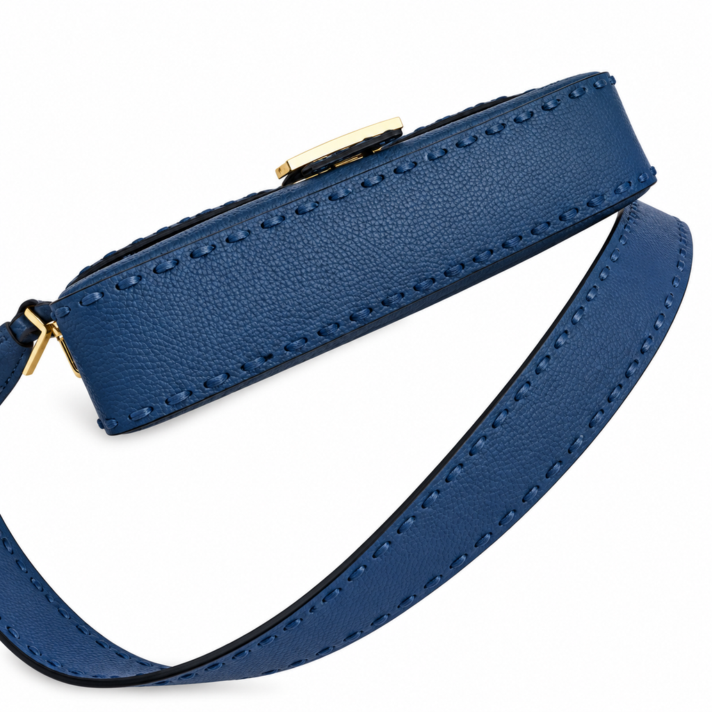 Fendi FF Shoulder Bag – Jacquard Canvas & Leather Trim, Flap Closure, 26cm