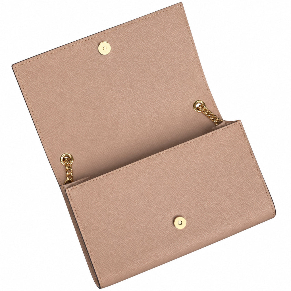 Saint Laurent YSL Kate Chain Wallet – Nude Smooth Leather