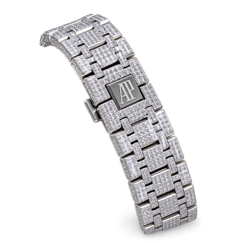 Audemars Piguet Royal Oak Full Diamond Steel Arabic Dial