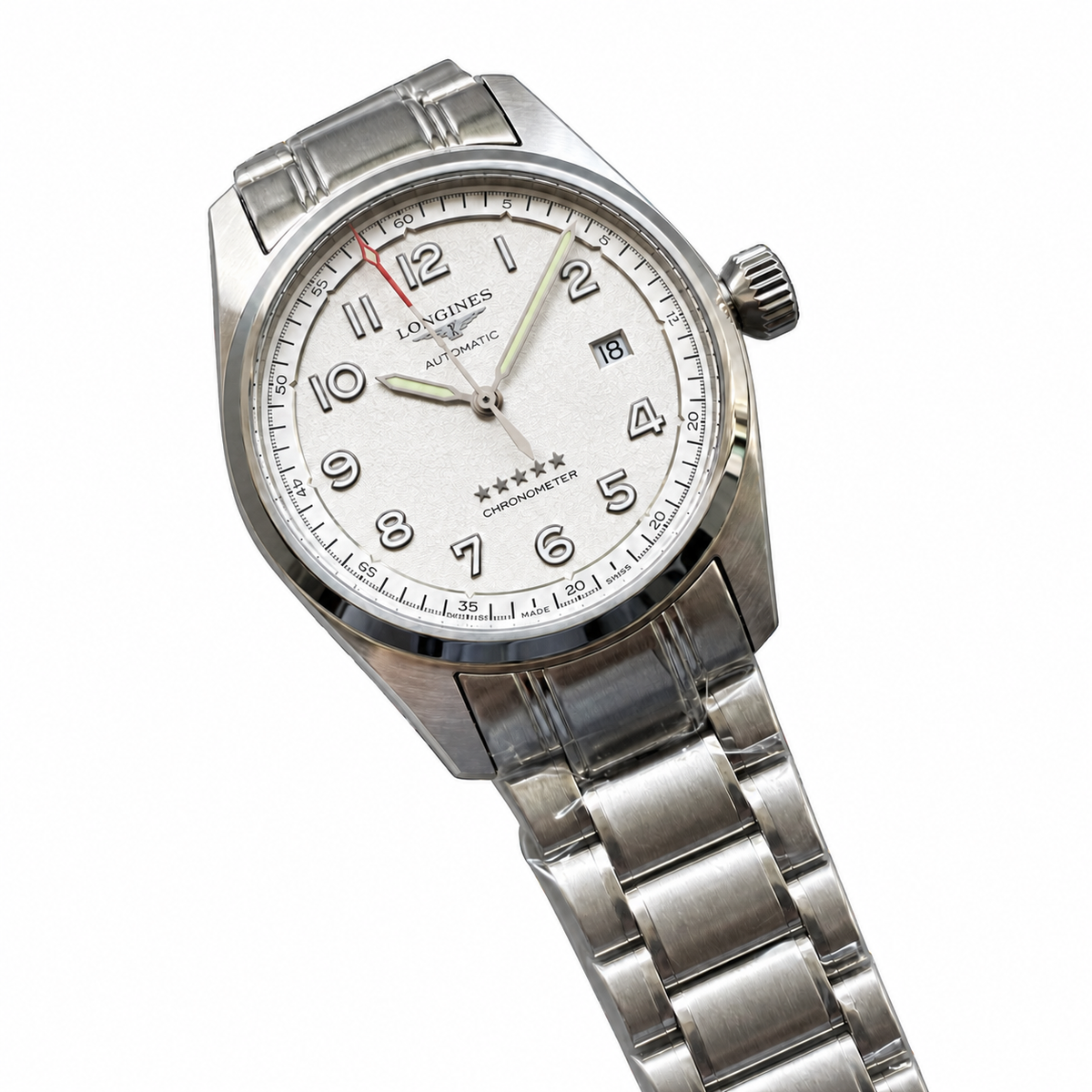 Longines Spirit White Dial Steel Bracelet Automatic Chronometer Watch