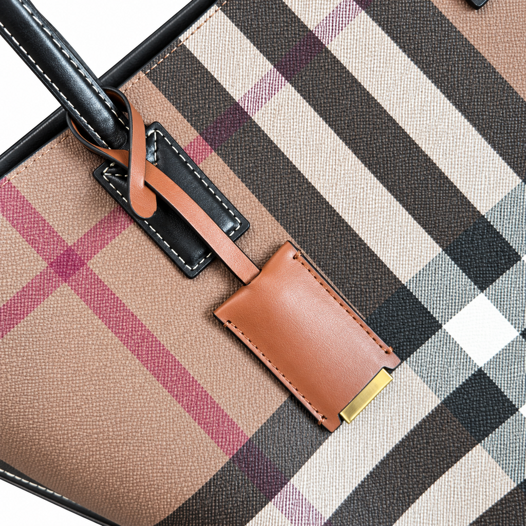 Burberry Check Tote with Dual Handles
