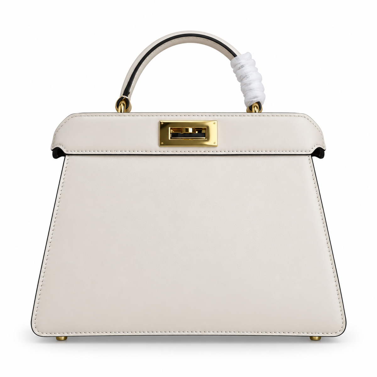 Fendi Peekaboo ISeeU Mini – Ivory Calfskin & Purple Suede Interior