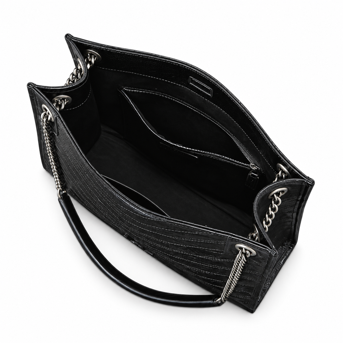 YSL Niki Shopping Bag – Black Quilted Leather