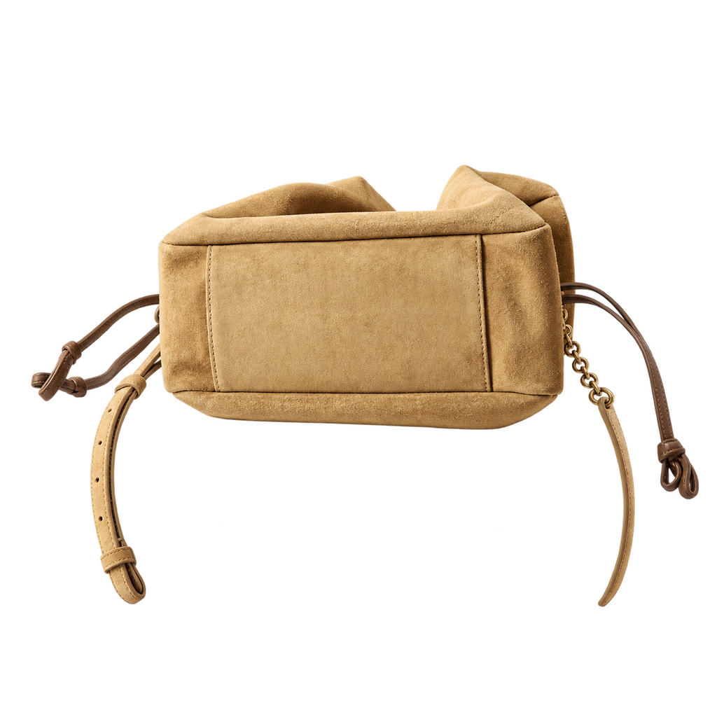 Saint Laurent Calypso Bag – Camel Suede