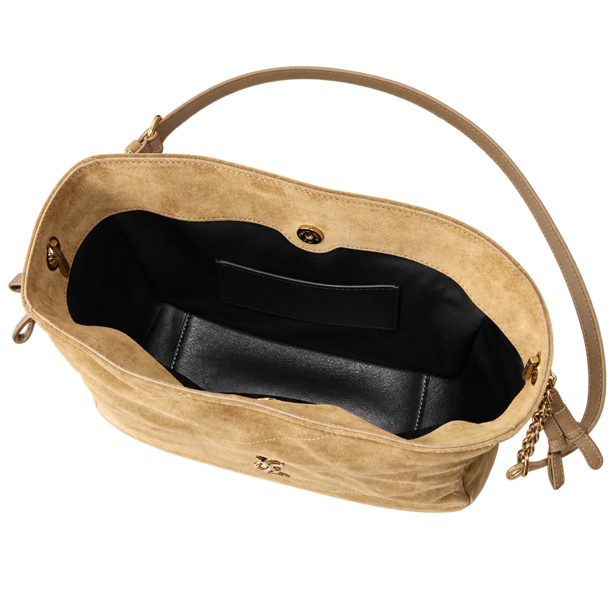 Saint Laurent Calypso Bag – Camel Suede