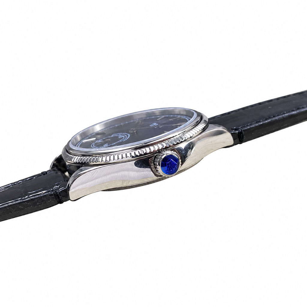 Rolex 39mm Automatic Luxury Watch – Sapphire Crystal, Waterproof, Men's Classic Timepiece